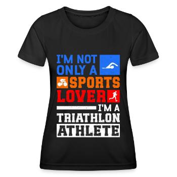 Triathlon Athletes Triathletes Triathlete Gift - Women's Functional T-Shirt - black - Front - AI Model Female 172 light (172cm)
