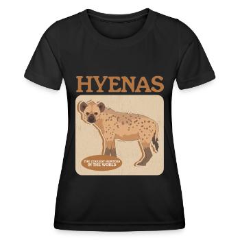 Hyena Hyena Spotted Hyena Gift - Women's Functional T-Shirt - black - Front - AI Model Female 172 light (172cm)
