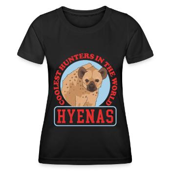 Hyena, spotted hyena, hyena gift - Women's Functional T-Shirt - black - Front - AI Model Female 172 light (172cm)