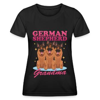 German Shepherds Granny German Shepherd Gift - Women's Functional T-Shirt - black - Front - AI Model Female 172 light (172cm)