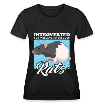 Rat Rat Owner Rat Lover Gift - Women's Functional T-Shirt - black - Front - AI Model Female 172 light (172cm)