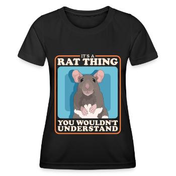 Rats Rat Owner Cute Rat Gift - Women's Functional T-Shirt - black - Front - AI Model Female 172 light (172cm)