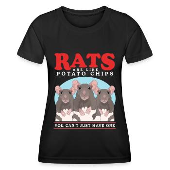 Rats Are Like Rat Owner Rat Gift - Women's Functional T-Shirt - black - Front - AI Model Female 172 light (172cm)