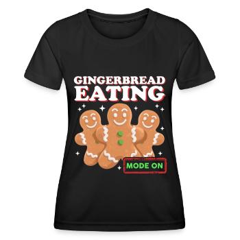 Gingerbread Men Gingerbread Gingerbread Man Gift - Women's Functional T-Shirt - black - Front - AI Model Female 172 light (172cm)