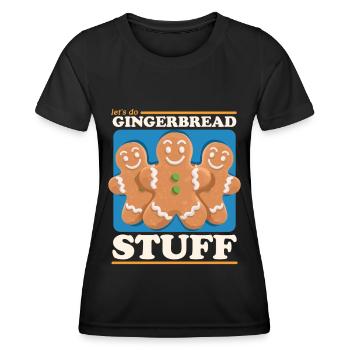 Gingerbread Gingerbread Men Gift - Women's Functional T-Shirt - black - Front - AI Model Female 172 light (172cm)