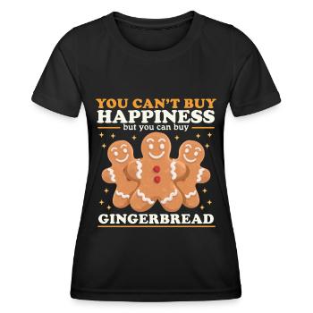 Gingerbread Men Gingerbread Gift - Women's Functional T-Shirt - black - Front - AI Model Female 172 light (172cm)