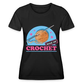 Crochet crochet cadeau - T-shirt sport Femme - noir - Devant - AI Model Female 172 light (172cm)