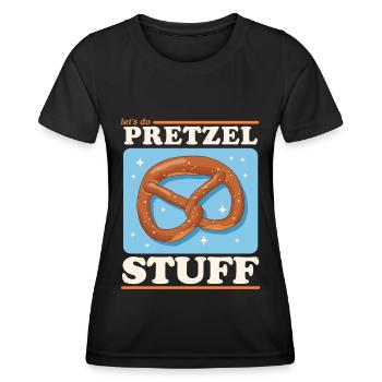 Pretzel Funny Pretzels Gift - Women's Functional T-Shirt - black - Front - AI Model Female 172 light (172cm)