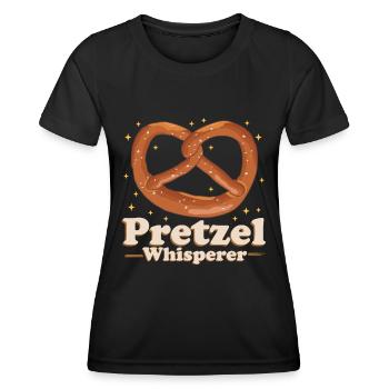 Pretzel Pretzel Lover Funny Pretzels Gift - Women's Functional T-Shirt - black - Front - AI Model Female 172 light (172cm)