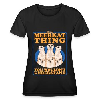 Meerkat Family Funny Meerkat Gift - Women's Functional T-Shirt - black - Front - AI Model Female 172 light (172cm)