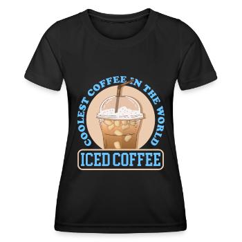 Iced Coffee Iced Coffee Coffee Lover Gift - Women's Functional T-Shirt - black - Front - AI Model Female 172 light (172cm)
