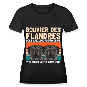 Bouvier des Flandres Vlaamse Koehond Gift - Women's Functional T-Shirt - black - Front - AI Model Female 172 light (172cm)