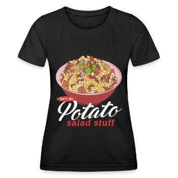 Potato Salad Härdöpfelsalat Gift - Women's Functional T-Shirt - black - Front - AI Model Female 172 light (172cm)