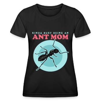 Fourmis maman | Fourmilier ferme Formicarium cadeau - T-shirt sport Femme - noir - Devant - AI Model Female 172 light (172cm)