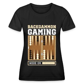 Jeu de société de backgammon Cadeau de joueur de backgammon - T-shirt sport Femme - noir - Devant - AI Model Female 172 light (172cm)