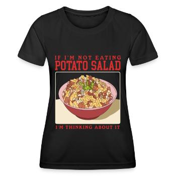 Kartoffelsalat Erdäpfelsalat Geschenk - Frauen Funktions-T-Shirt - Schwarz - Vorne - AI Model Female 172 light (172cm)