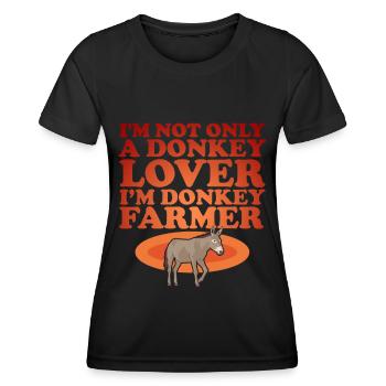 Esel Eselbesitzer Eselliebhaber Eselchen Geschenk - Frauen Funktions-T-Shirt - Schwarz - Vorne - AI Model Female 172 light (172cm)