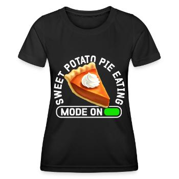 Sweet Potato Pie Cake Gift - Women's Functional T-Shirt - black - Front - AI Model Female 172 light (172cm)
