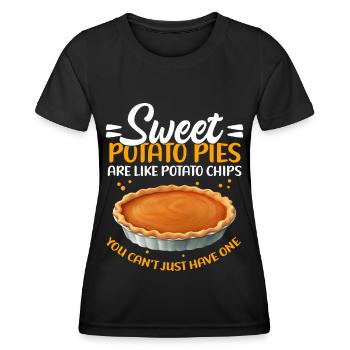 Sweet potato cakes are like gift - Women's Functional T-Shirt - black - Front - AI Model Female 172 light (172cm)