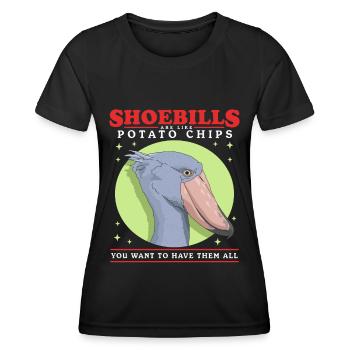 Schuhschnabel Abu Markub Shoebill Geschenk - Frauen Funktions-T-Shirt - Schwarz - Vorne - AI Model Female 172 light (172cm)
