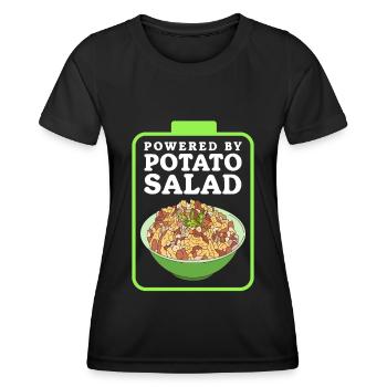 Kartoffelsalat Härdöpfelsalat Geschenk - Frauen Funktions-T-Shirt - Schwarz - Vorne - AI Model Female 172 light (172cm)
