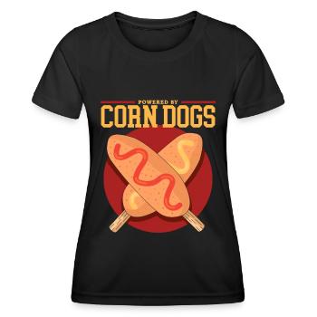 Corn Dog Corndog Corn Dogs Corndogs Geschenk - Frauen Funktions-T-Shirt - Schwarz - Vorne - AI Model Female 172 light (172cm)
