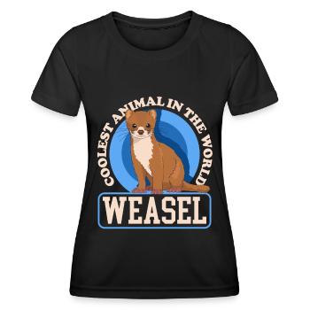 Weasel Mouse Weasel Hermännchen Gift - Women's Functional T-Shirt - black - Front - AI Model Female 172 light (172cm)