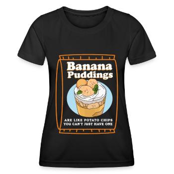 Bananenpudding Bananen-Pudding Geschenk - Frauen Funktions-T-Shirt - Schwarz - Vorne - AI Model Female 172 light (172cm)