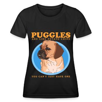 Puggle Dogs Dog Owners Dog Owner Gift - Women's Functional T-Shirt - black - Front - AI Model Female 172 light (172cm)