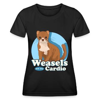 Weasel Mouse Weasel Dwarf Weasel Gift - Women's Functional T-Shirt - black - Front - AI Model Female 172 light (172cm)