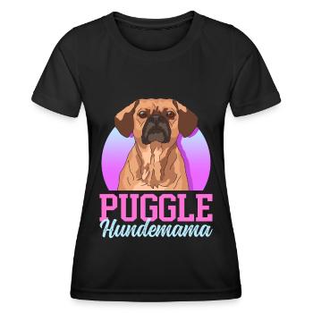 Puggle Dog Mom Dog Owner Gift - Women's Functional T-Shirt - black - Front - AI Model Female 172 light (172cm)