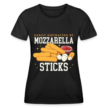 Mozzarella Sticks Cheese Cheese Lover Gift - Women's Functional T-Shirt - black - Front - AI Model Female 172 light (172cm)