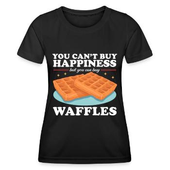 Gaufre Gaufre Lover Funny Gaufres Cadeau - T-shirt sport Femme - noir - Devant - AI Model Female 172 light (172cm)