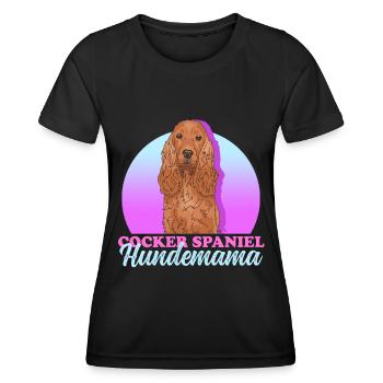 Cocker Spaniel chien maman | Cadeau Cocker Spaniel - T-shirt sport Femme - noir - Devant - AI Model Female 172 light (172cm)