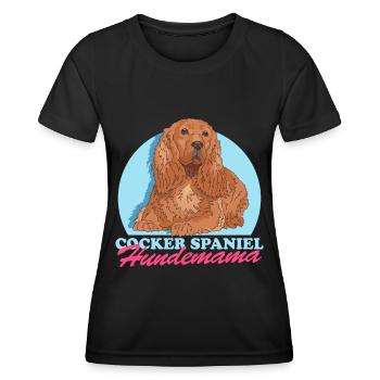 Cocker Spaniel chien maman Cocker Spaniel cadeau - T-shirt sport Femme - noir - Devant - AI Model Female 172 light (172cm)