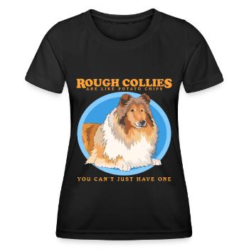 Collie Dogs Longhair Collie Collies Gift - Women's Functional T-Shirt - black - Front - AI Model Female 172 light (172cm)