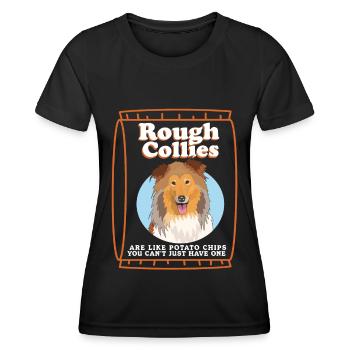 Collie Dog Longhair Collie Collies Gift - Women's Functional T-Shirt - black - Front - AI Model Female 172 light (172cm)