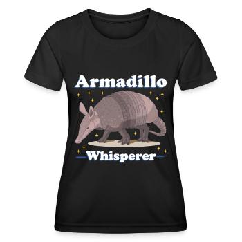 Armadillo Funny Nine-Banded Armadillo Gift - Women's Functional T-Shirt - black - Front - AI Model Female 172 light (172cm)