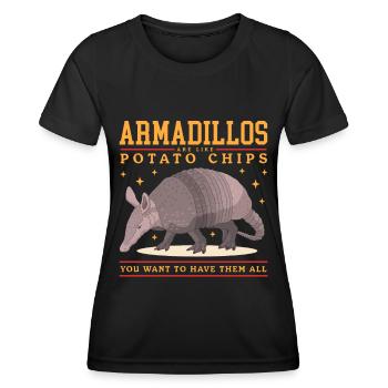 Armadillo Funny Nine-Banded Armadillos Gift - Women's Functional T-Shirt - black - Front - AI Model Female 172 light (172cm)