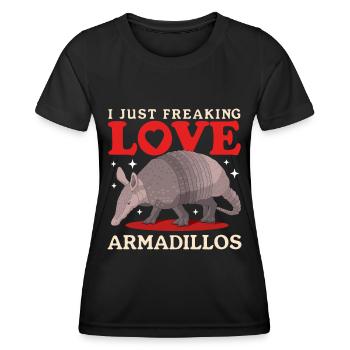 Armadillo Funny Nine-Banded Armadillos Gift - Women's Functional T-Shirt - black - Front - AI Model Female 172 light (172cm)