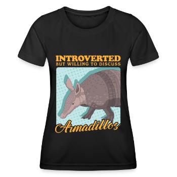 Armadillos Nine-Banded Armadillo Gift - Women's Functional T-Shirt - black - Front - AI Model Female 172 light (172cm)