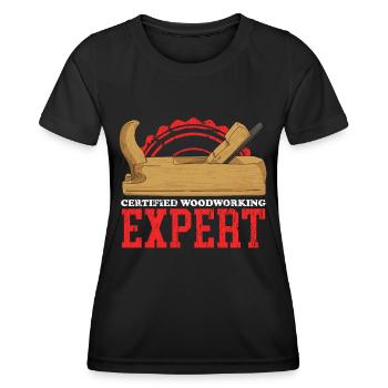 Travail du bois artisanat charpentier charpentier cadeau - T-shirt sport Femme - noir - Devant - AI Model Female 172 light (172cm)