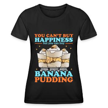 Bananenpudding Bananen Pudding Geschenk - Frauen Funktions-T-Shirt - Schwarz - Vorne - AI Model Female 172 light (172cm)