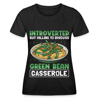 Green Bean Casserole Gift - Women's Functional T-Shirt - black - Front - AI Model Female 172 light (172cm)