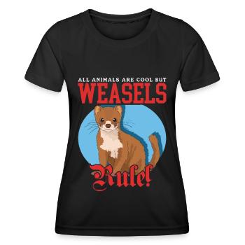 Weasel Mouse Weasel Hermännchen Gift - Women's Functional T-Shirt - black - Front - AI Model Female 172 light (172cm)