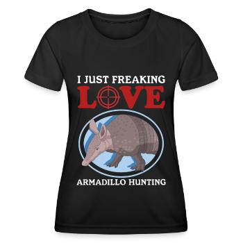 chasseur chasse permis cadeau - T-shirt sport Femme - noir - Devant - AI Model Female 172 light (172cm)