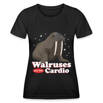 Walrus Walrus Walrus Walrus Gift - Women's Functional T-Shirt - black - Front - AI Model Female 172 light (172cm)