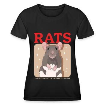 Rats, Rat Owner, Rat Lover Gift - Women's Functional T-Shirt - black - Front - AI Model Female 172 light (172cm)