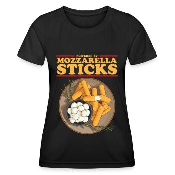 Mozzarella Sticks Cheese Cheese Lover Gift - Women's Functional T-Shirt - black - Front - AI Model Female 172 light (172cm)