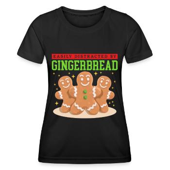 Gingerbread Man Gingerbread Gingerbread Men Gift - Women's Functional T-Shirt - black - Front - AI Model Female 172 light (172cm)